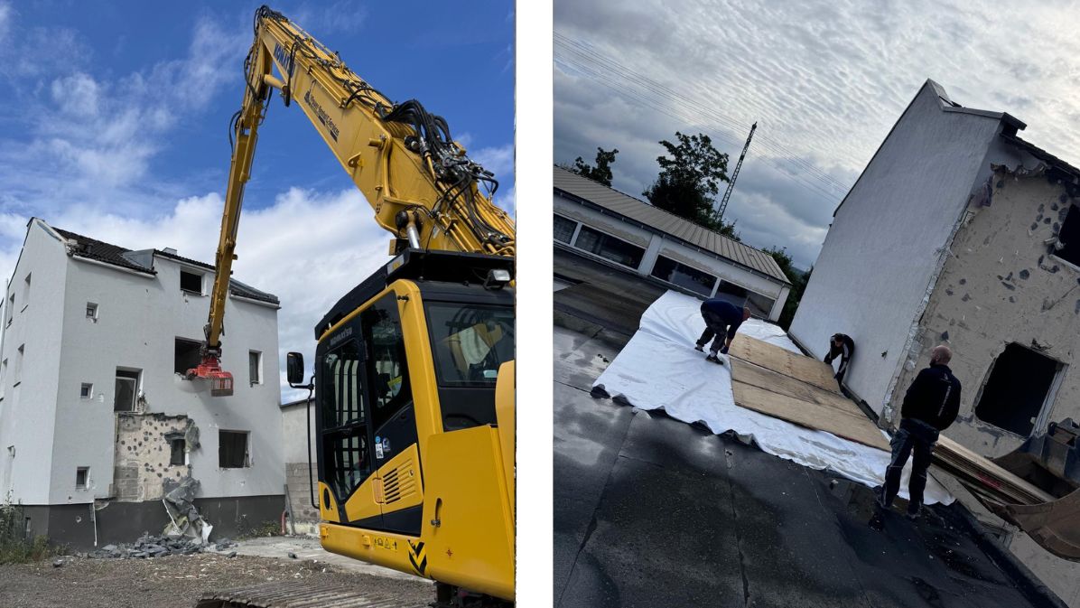 Abbruch eines Mehrfamilienhauses – Koblenz-Lützel